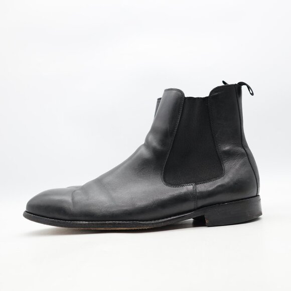 Beckett Simonon Bolton Chelsea Boots Men's 12 Black Leather Dress Shoes Pull On - Picture 4 of 13
